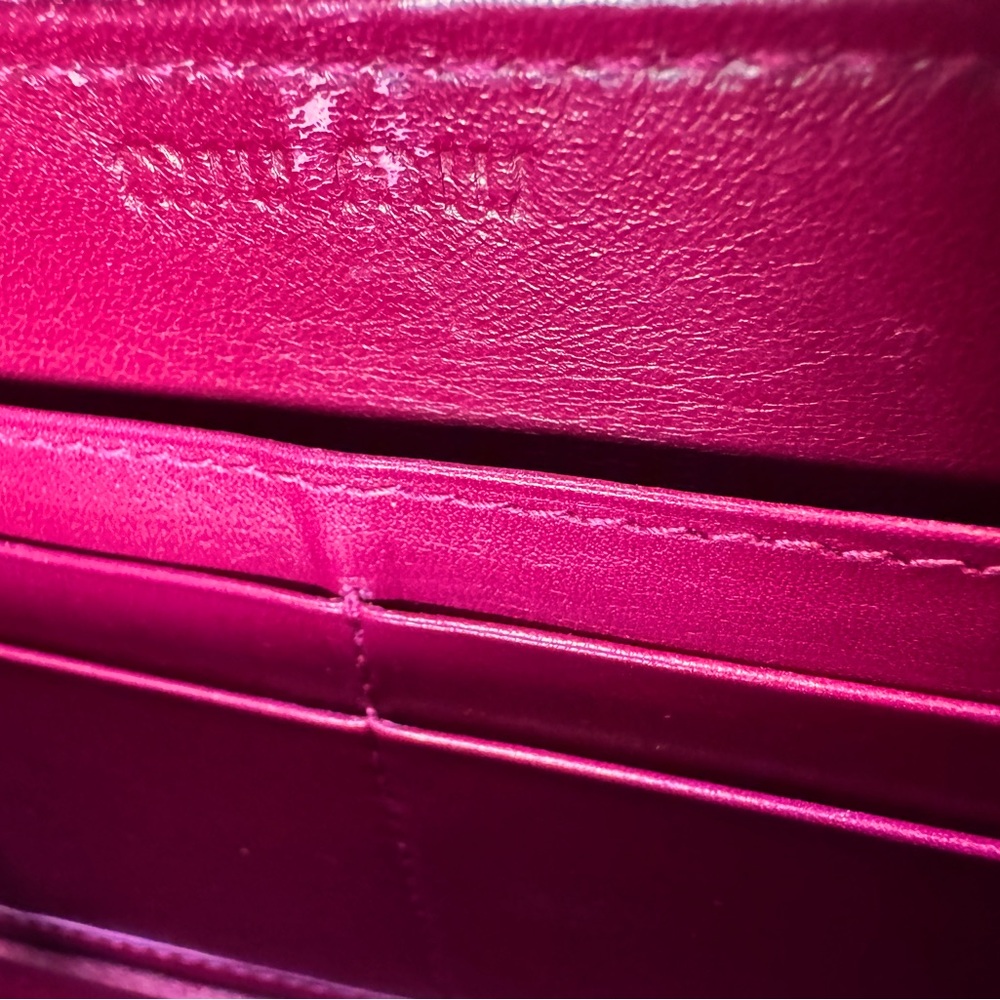 Miu Miu Pink Croc-Embossed Wallet With Box - Picture 9 of 11
